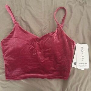 Athleta velvet crop top